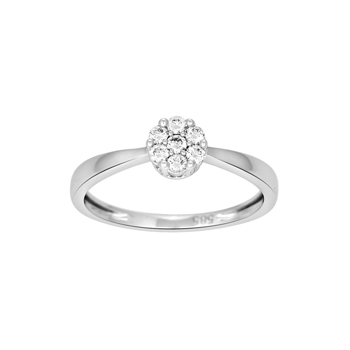 Ring i 14 karat hvidguld med diamant 0,14 ct W/SI fra Siersbøl – forhandlet hos Houmann.dk