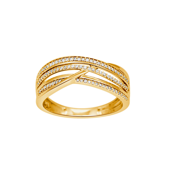 Ring i 14 karat guld med diamant 0,15 ct W/SI fra Siersbøl – forhandlet hos Houmann.dk
