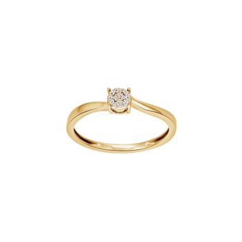 Ring i 14 karat guld med diamant 0,03 ct W/SI fra Siersbøl – forhandlet hos Houmann.dk