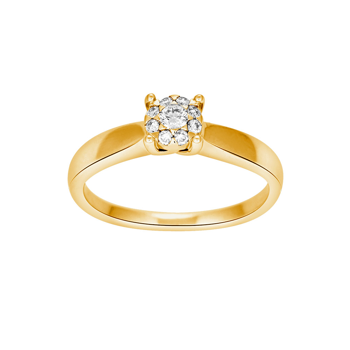 Ring i 14 karat guld med diamant 0,16 ct W/SI fra Siersbøl – forhandlet hos Houmann.dk
