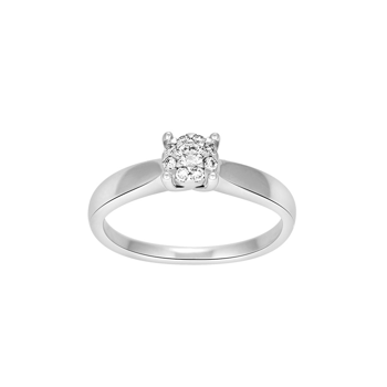 Ring i 14 karat hvidguld med diamant 0,16 ct W/SI fra Siersbøl – forhandlet hos Houmann.dk