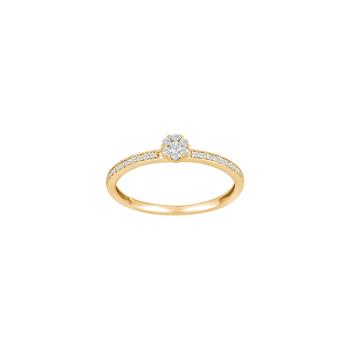 Ring i 14 karat guld med diamant 0,16 ct W/SI fra Siersbøl – forhandlet hos Houmann.dk