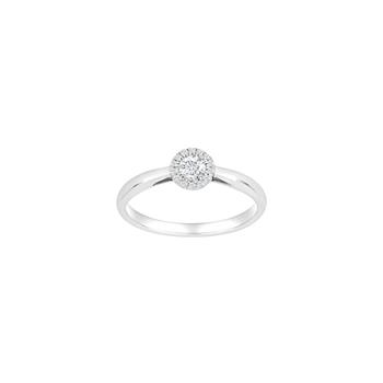 Ring i 14 karat hvidguld med diamant 0,20 ct W/SI fra Siersbøl – forhandlet hos Houmann.dk