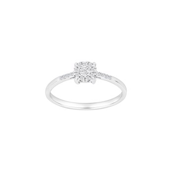 Ring i 14 karat hvidguld med diamant 0,10 ct W/SI fra Siersbøl – forhandlet hos Houmann.dk