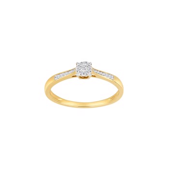 Ring i 14 karat guld med diamant 0,04 ct W/SI fra Siersbøl – forhandlet hos Houmann.dk