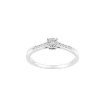 Ring i 14 karat hvidguld med diamant 0,04 ct W/SI fra Siersbøl – forhandlet hos Houmann.dk