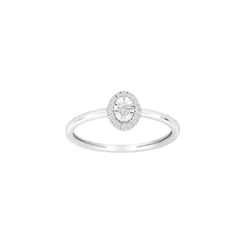Ring i 14 karat hvidguld med diamant 0,08 ct W/SI fra Siersbøl – forhandlet hos Houmann.dk