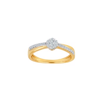 Ring i 14 karat guld med diamant 0,25 ct W/SI fra Siersbøl – forhandlet hos Houmann.dk