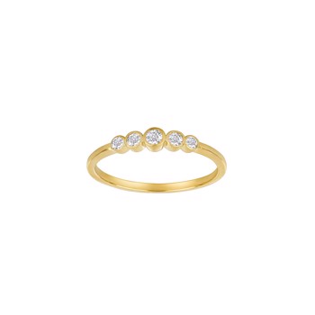 Ring i 14 karat guld med diamant 0,15 ct W/SI fra Siersbøl – forhandlet hos Houmann.dk
