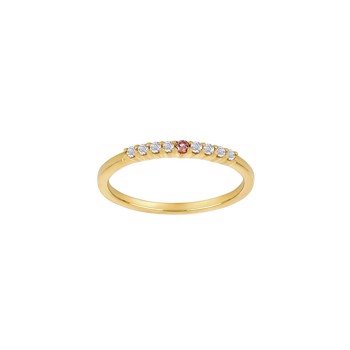 Ring i 14 karat guld med diamant 0,10 ct W/SI fra Siersbøl – forhandlet hos Houmann.dk