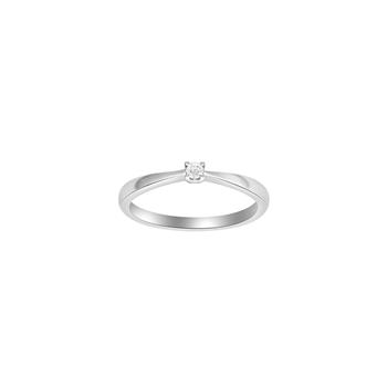 Ring i 14 karat hvidguld med diamant 0,05 ct W/SI fra Siersbøl – forhandlet hos Houmann.dk