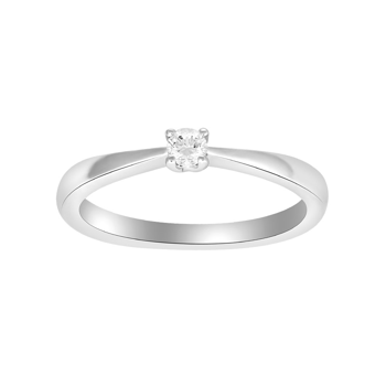 Ring i 14 karat hvidguld med diamant 0,10 ct W/SI fra Siersbøl – forhandlet hos Houmann.dk