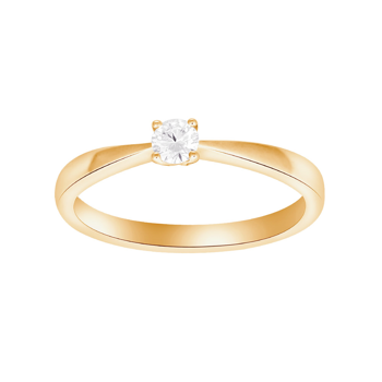 Ring i 14 karat guld med diamant 0,15 ct W/SI fra Siersbøl – forhandlet hos Houmann.dk