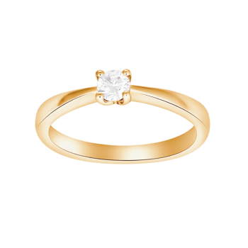 Ring i 14 karat guld med diamant 0,20 ct W/SI fra Siersbøl – forhandlet hos Houmann.dk