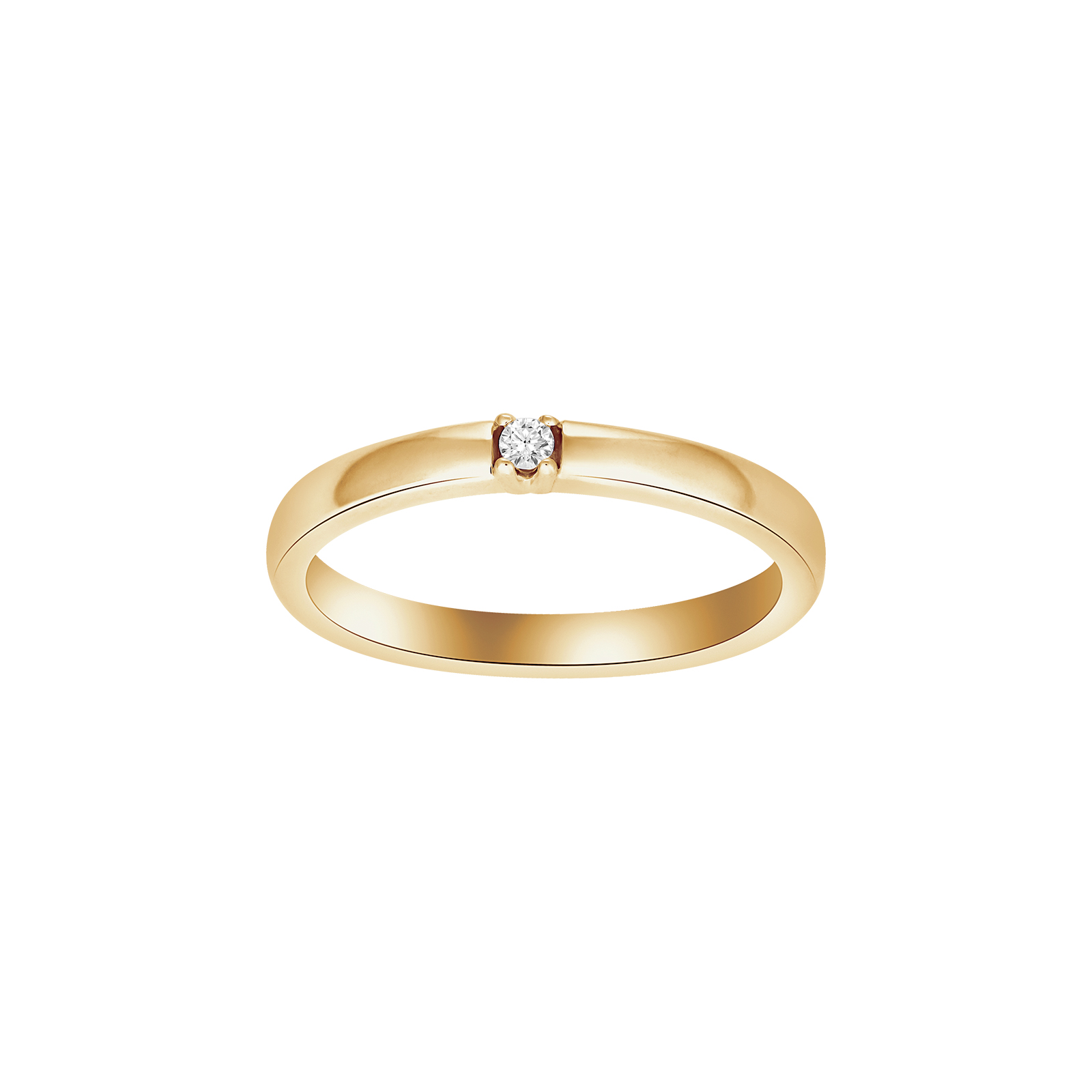 Ring i 14 karat guld med diamant 0,03 ct W/SI fra Siersbøl – forhandlet hos Houmann.dk