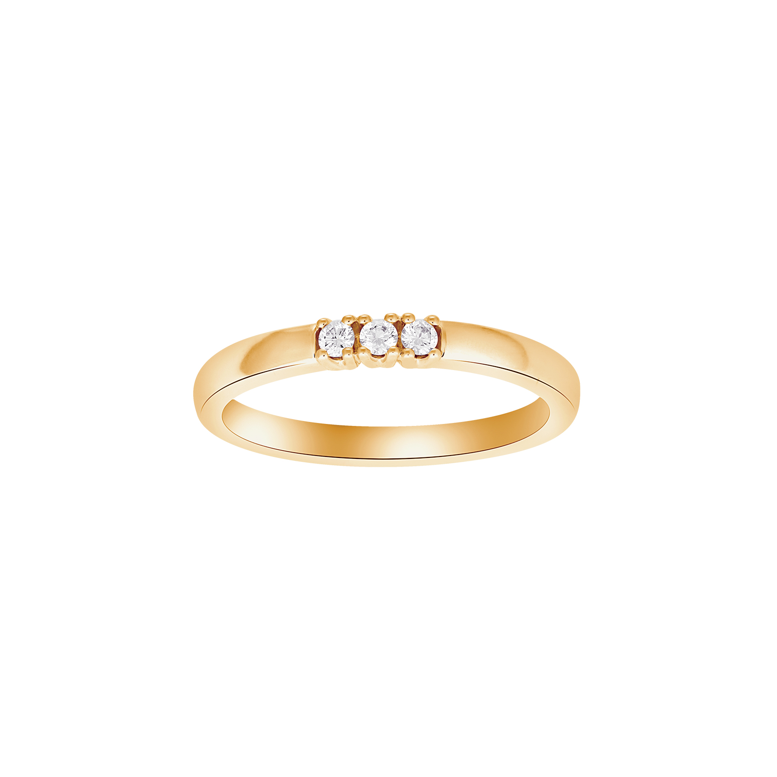 Ring i 14 karat guld med diamant 0,03 ct W/SI fra Siersbøl – forhandlet hos Houmann.dk