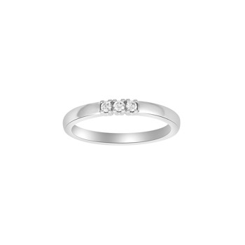 Ring i 14 karat hvidguld med diamant 0,03 ct W/SI fra Siersbøl – forhandlet hos Houmann.dk