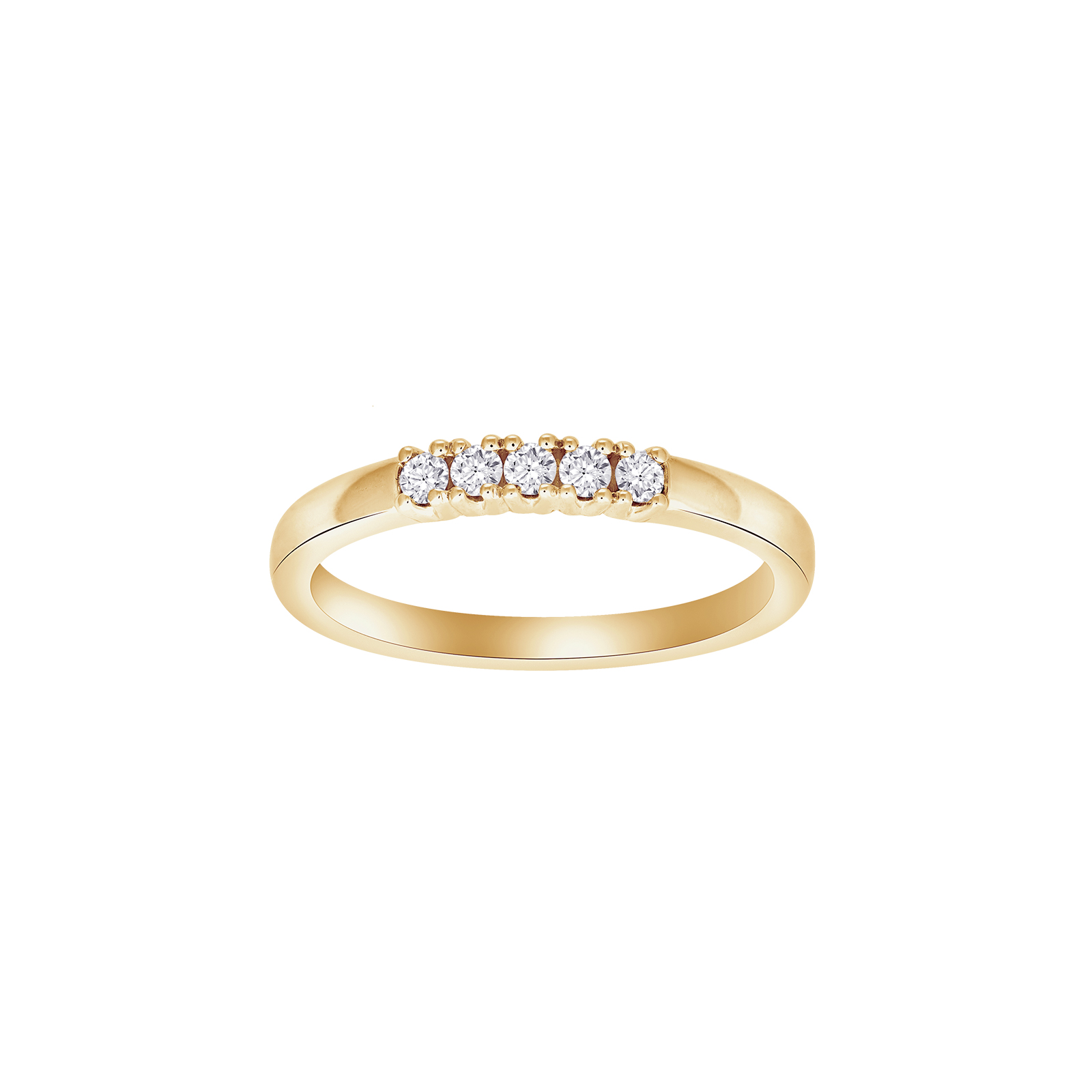 Ring i 14 karat guld med diamant 0,03 ct W/SI fra Siersbøl – forhandlet hos Houmann.dk