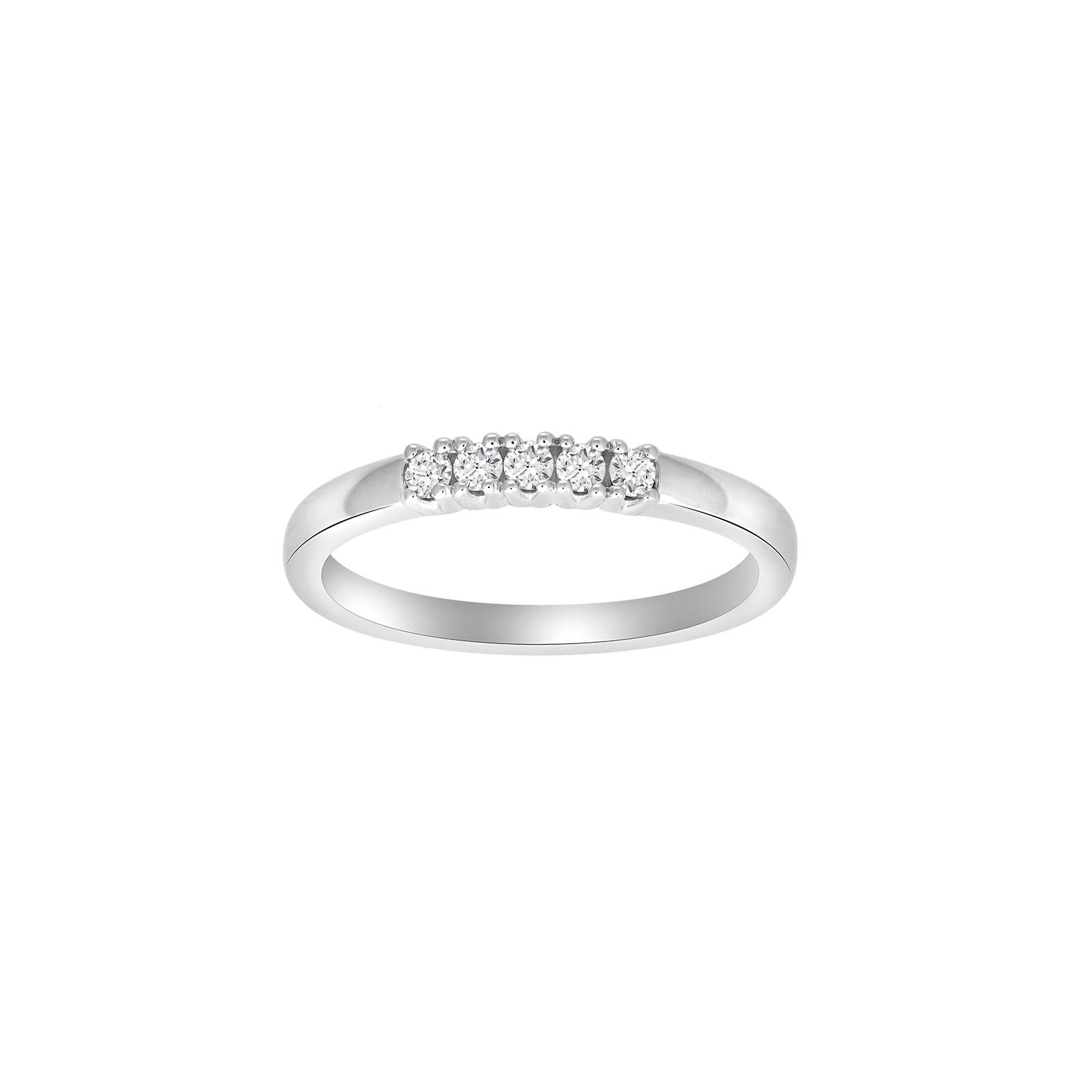 Ring i 14 karat hvidguld med diamant 0,03 ct W/SI fra Siersbøl – forhandlet hos Houmann.dk