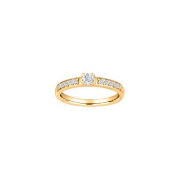 Ring i 14 karat guld med diamant 0,40 ct W/SI fra Siersbøl – forhandlet hos Houmann.dk