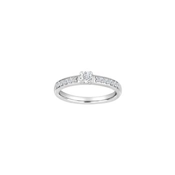 Ring i 14 karat hvidguld med diamant 0,40 ct W/SI fra Siersbøl – forhandlet hos Houmann.dk