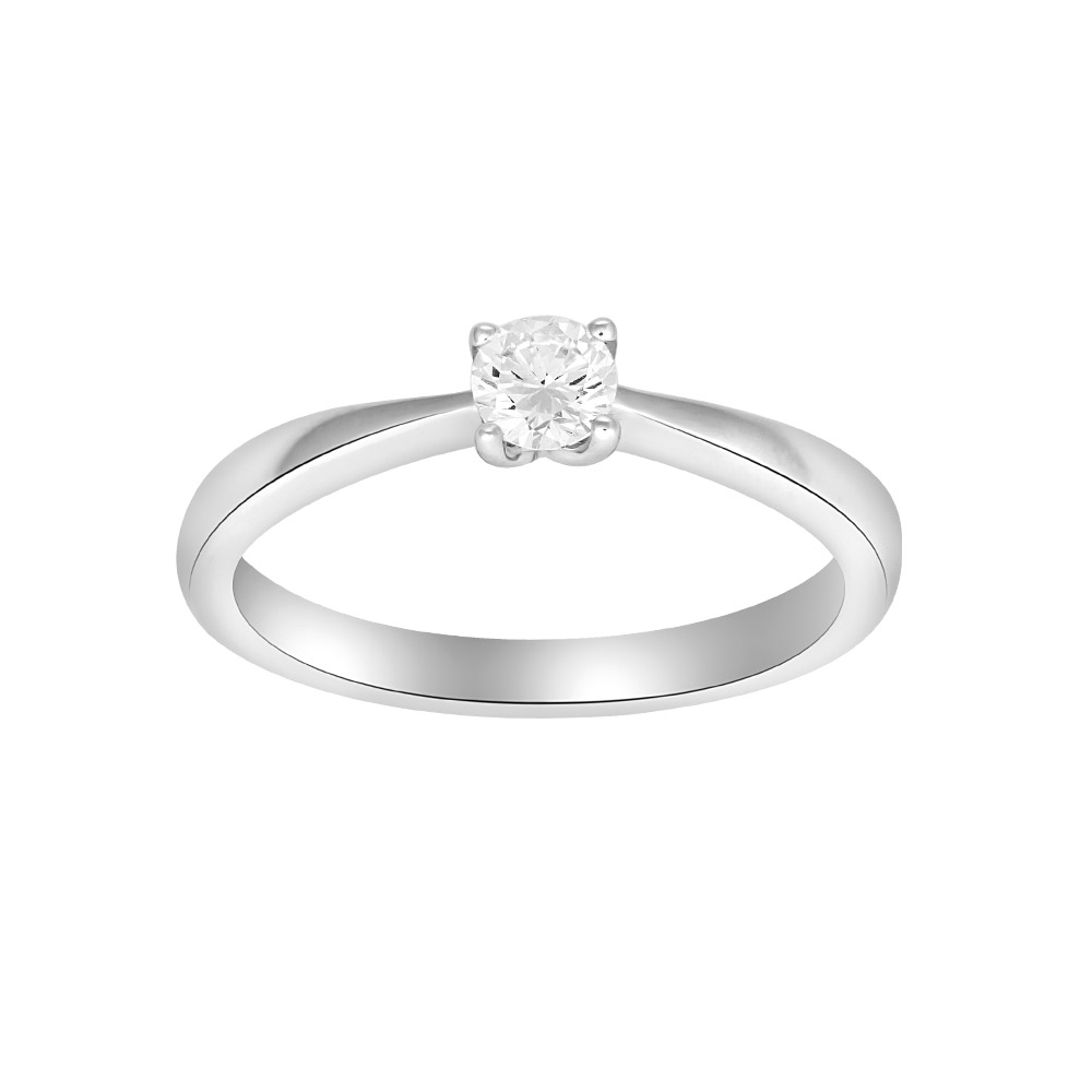 Ring i 14 karat hvidguld med diamant 0,30 ct W/SI fra Siersbøl – forhandlet hos Houmann.dk
