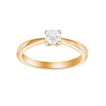 Ring i 14 karat guld med diamant 0,40 ct W/SI fra Siersbøl – forhandlet hos Houmann.dk