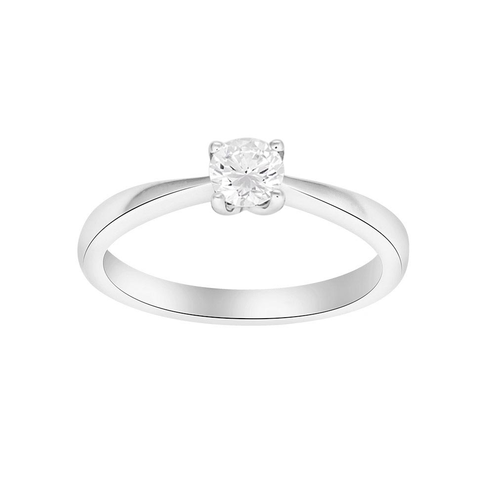 Ring i 14 karat hvidguld med diamant 0,40 ct W/SI fra Siersbøl – forhandlet hos Houmann.dk