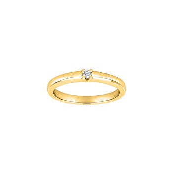 Alliancering i 14 karat guld med diamant W/SI fra Siersbøl – forhandlet hos Houmann.dk