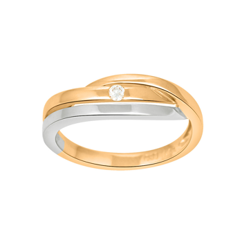 Ring i 14 karat guld, bicolor fra Siersbøl – forhandlet hos Houmann.dk