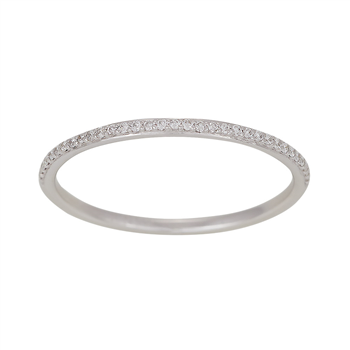 Ring i 14 karat hvidguld med diamant 0,08 ct fra Siersbøl – forhandlet hos Houmann.dk