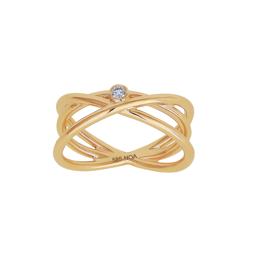 Ring i 14 karat guld med diamant 0,04 ct W/SI fra Siersbøl – forhandlet hos Houmann.dk