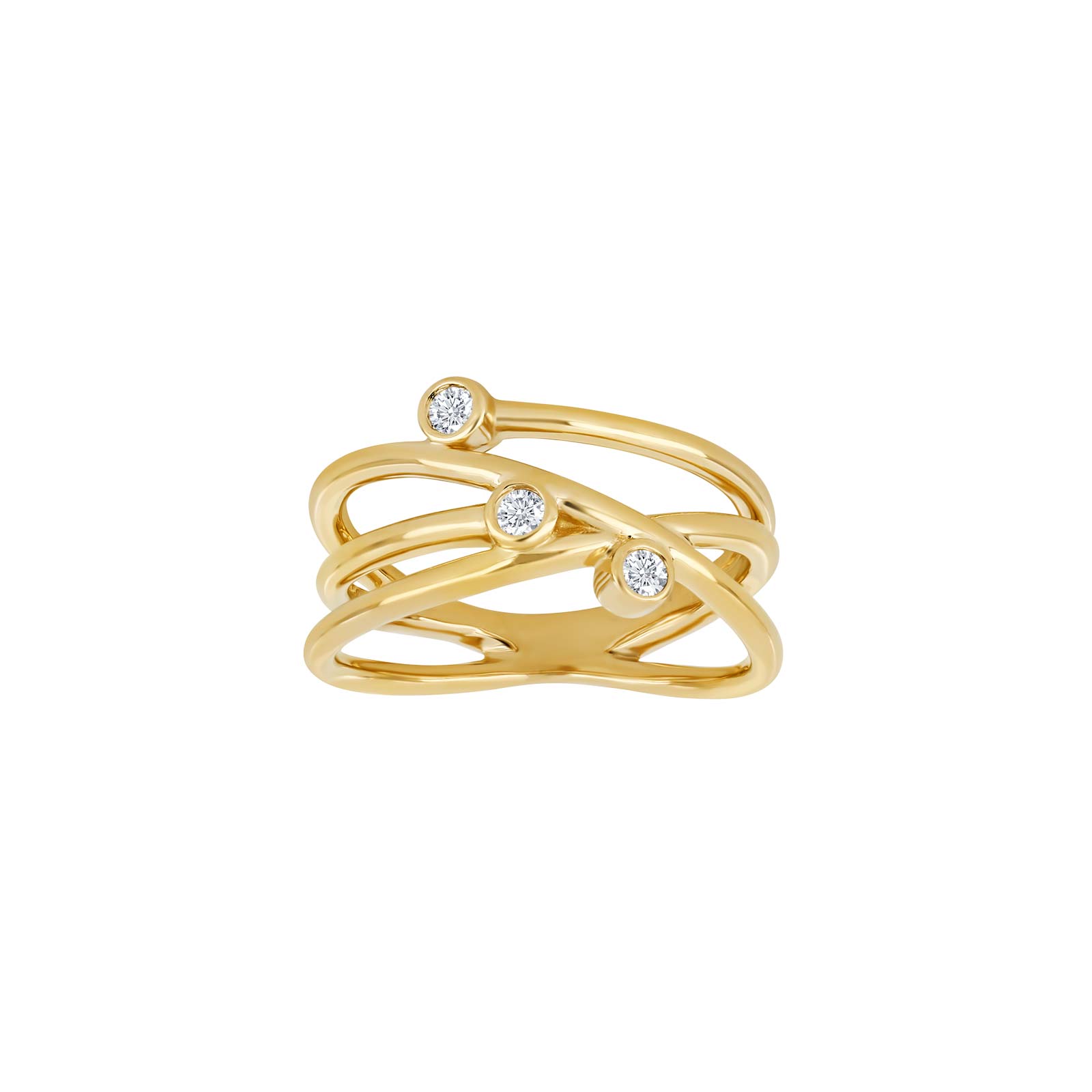 Ring i 14 karat guld med diamant 0,04 ct W/SI fra Siersbøl – forhandlet hos Houmann.dk