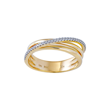 Ring i 14 karat guld med diamant 0,14 ct W/SI fra Siersbøl – forhandlet hos Houmann.dk