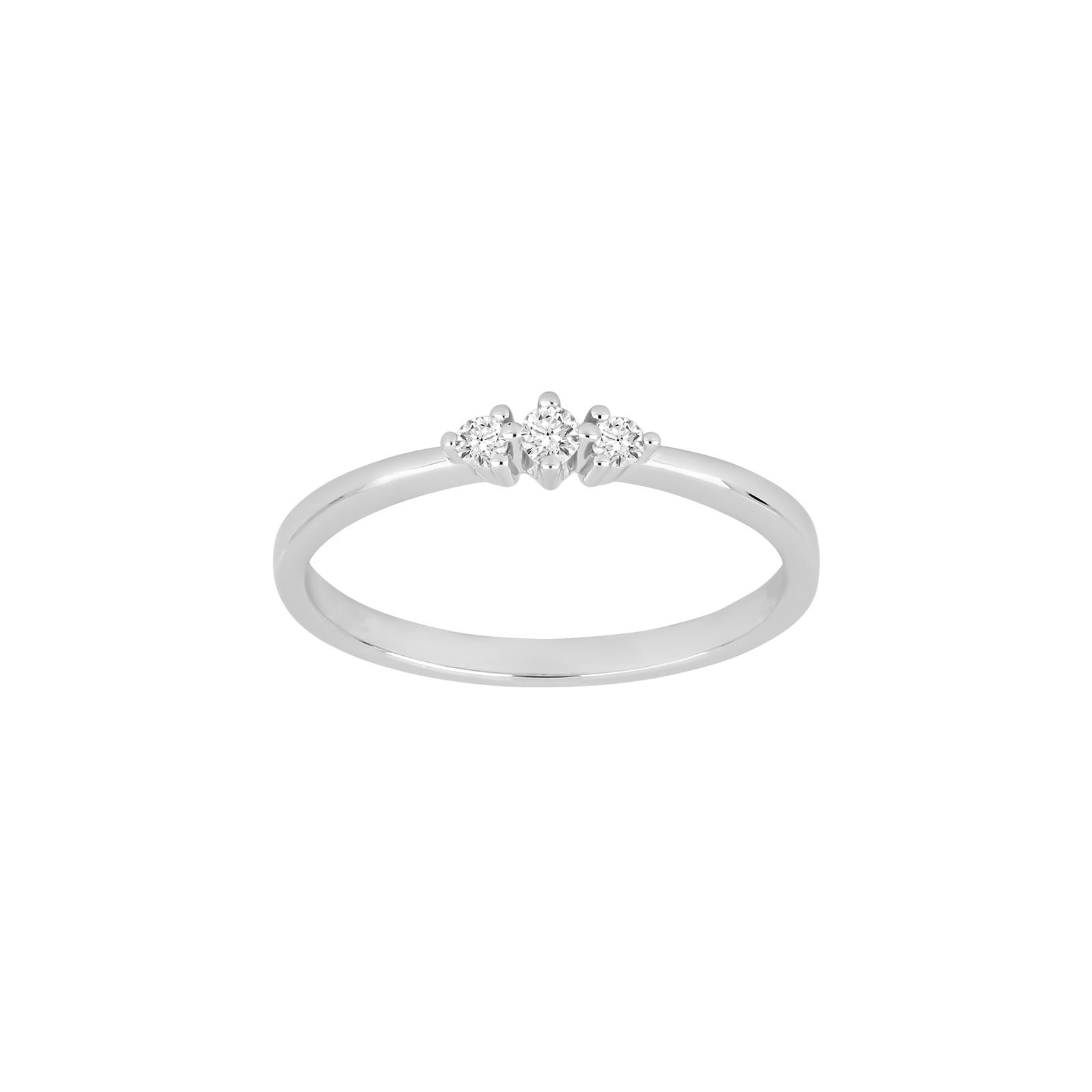Ring i 14 karat hvidguld med diamant 0,10 ct W/SI fra Siersbøl – forhandlet hos Houmann.dk
