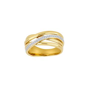 Ring i 14 karat guld med diamant 0,13 ct W/SI fra Siersbøl – forhandlet hos Houmann.dk