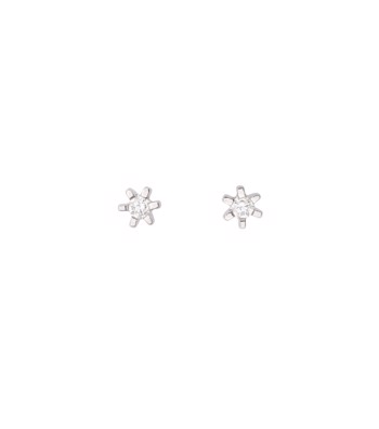 L&G ørestik sølv rhodineret 6 greb 2,1mm