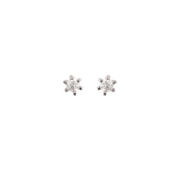 L&G ørestik sølv rhodineret 6 greb 3mm