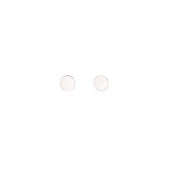 L&G ørestik sølv rhodineret 4mm dot blank