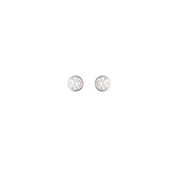 L&G ørestik sølv rhodineret zirkonia konisk 2,5 mm