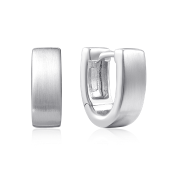 Creoler i rhodineret sterling sølv, 5 x13 mm – Støvring Design