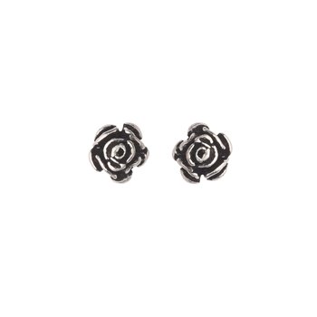 L&G ørestik sølv rose oxideret