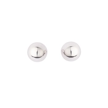 L&G ørestik sølv rhodineret kugle 6mm