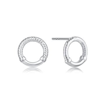 Ørestikker i rhodineret sterling sølv – Støvring Design