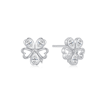 Ørestikker i rhodineret sterling sølv – Støvring Design