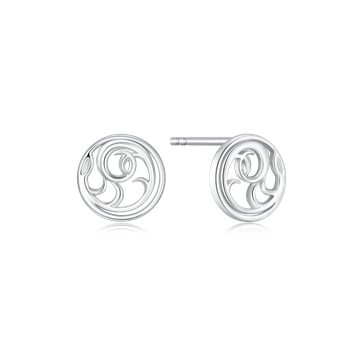 Ørestikker i rhodineret sterling sølv – Støvring Design