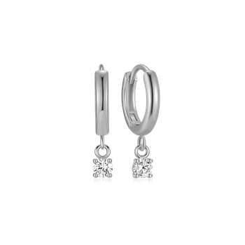 Creoler i rhodineret sterling sølv, Ø12 mm – Støvring Design