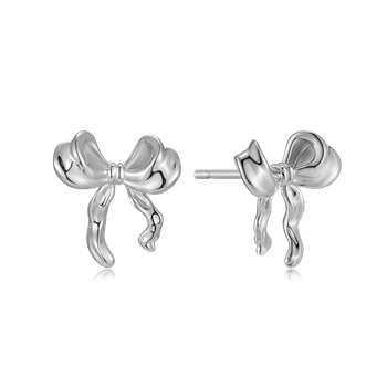 Ørestikker i rhodineret sterling sølv, 11,5 x 12 mm – Støvring Design
