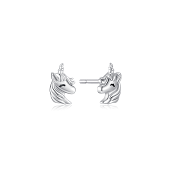 Ørestikker i rhodineret sterling sølv, 3,6 x 2,2 mm – Støvring Design