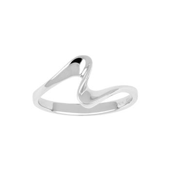 Nordahl rhodineret sølvring WAVE52 11mm Str.60